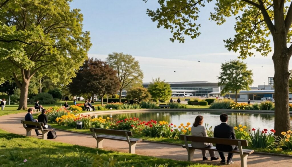 pause nature avant vol aéroport Orly